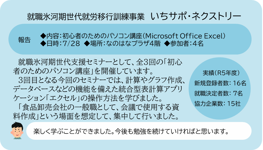 初心者のためのパソコン講座（Microsoft Office Excel）